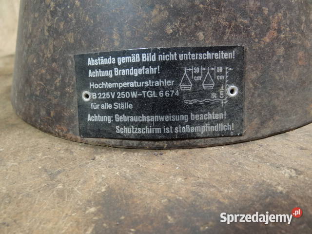 wisząca lampa Industrial loft fabryczna org DDR sprzedam