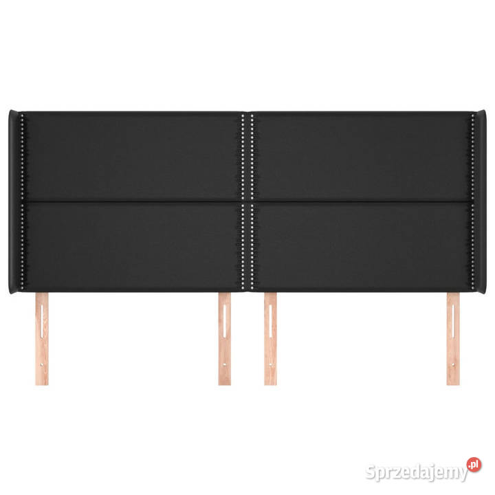 Zagłówek uszak czarny 203x16x118128 sztuczna
