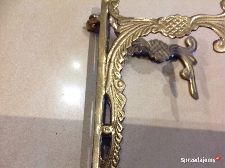 Mosiężny Stojak pod Talerz Dekoracyjny STARY