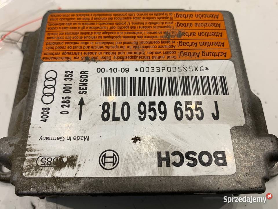 SENSOR AIRBAG AUDI A3 8L 8L0959655J 9606 CZUJNIK