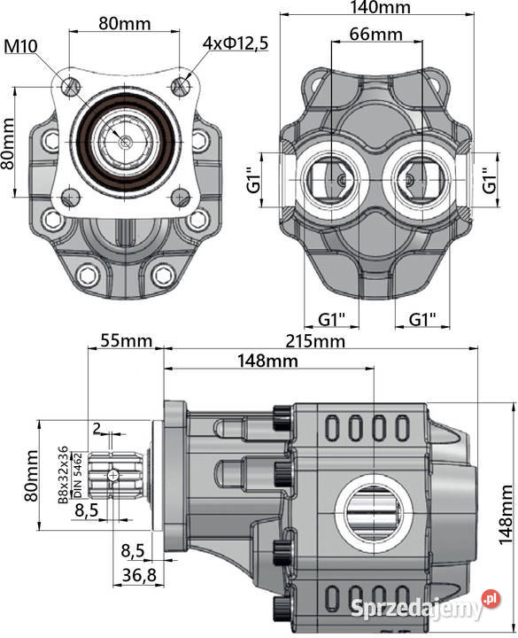 POMPA HYDRAULICZNA TŁOCZKOWA 2KIERUNKOWA 823 kujawsko-pomorskie Solec Kujawski