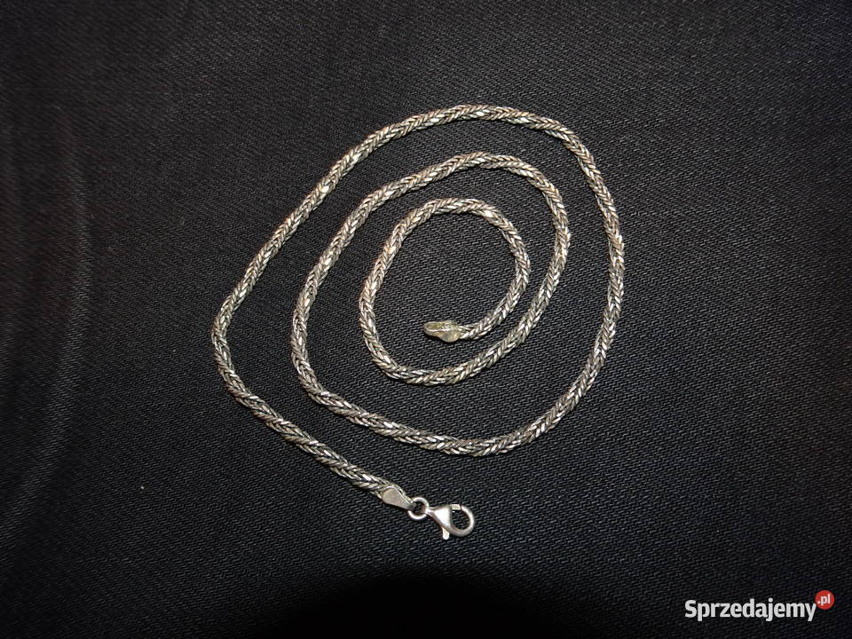 łańcuszek srebrny oksydowany 48 Warszawa