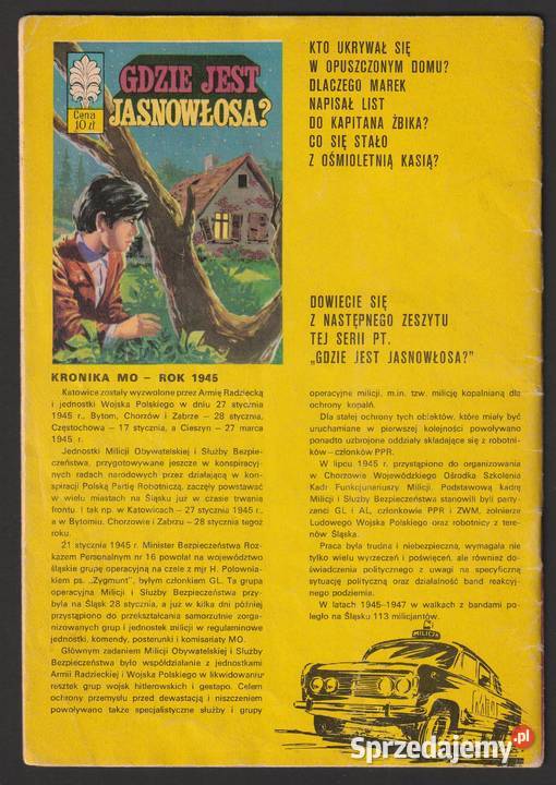 KAPITAN ŻBIK KRYPTONIM WALIZKA 1976 WYDANIE 1 Łódź