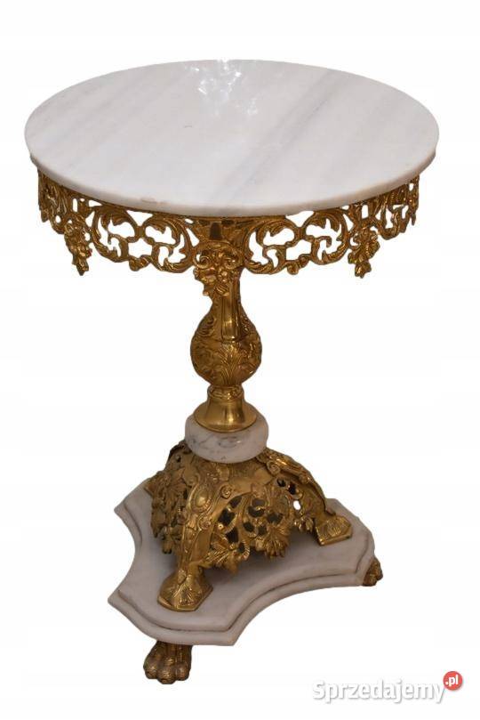 Królewski Stół Empire Marmur Zdobienia Brąz małopolskie Kraków sprzedam