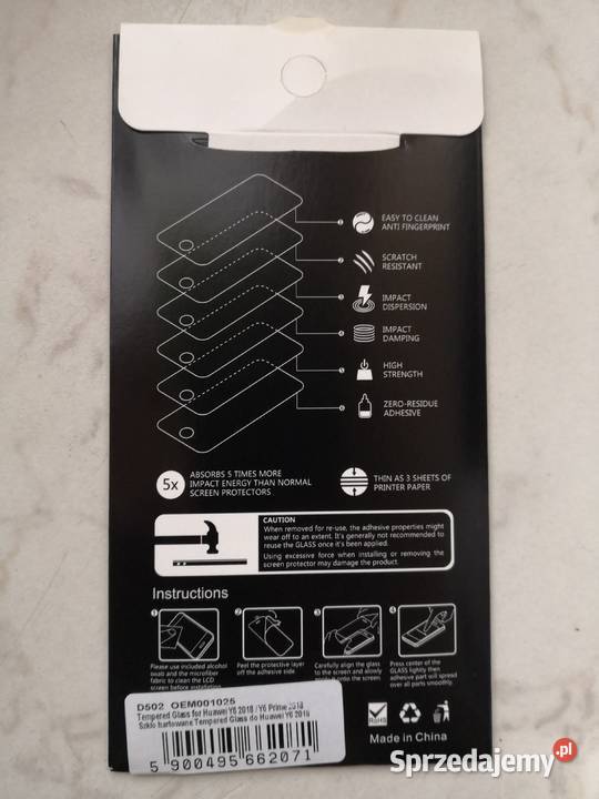 Szkło hartowane Huawei Y6 2018 Głubczyce sprzedam