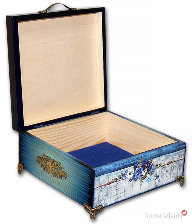 SZKATUŁKA drewniane pudełko BLUE WINDOW 20x20 Bydgoszcz sprzedam