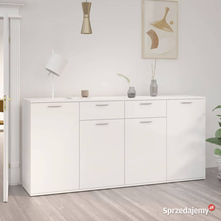 Szafka biała z połyskiem 160x36x75 materiał Warszawa