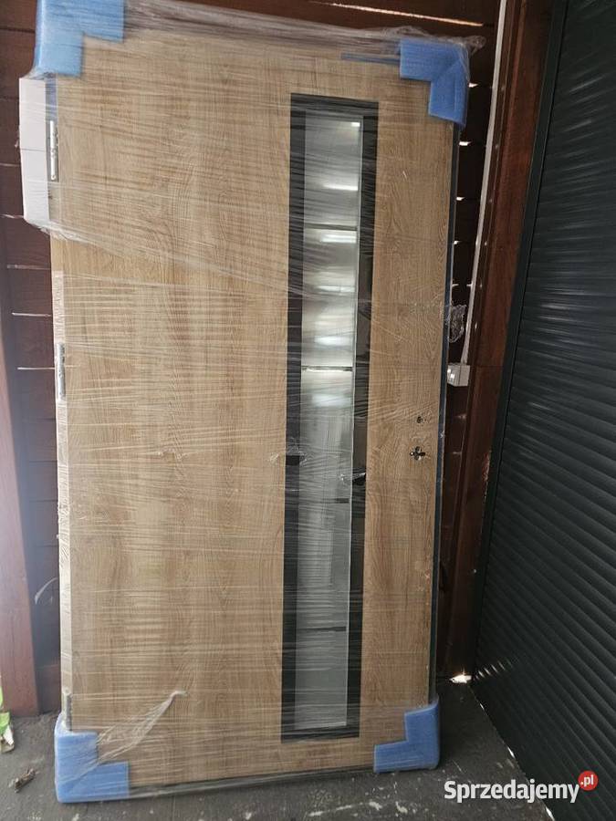 Drzwi zewnętrzne nowe 110 x 210 pasywne wielkopolskie sprzedam