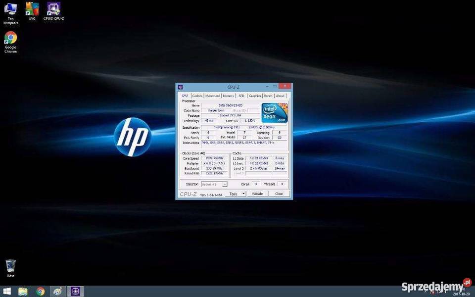 Komputer czterordzeniowy HP 4x250GHz 4GB Ram Mońki