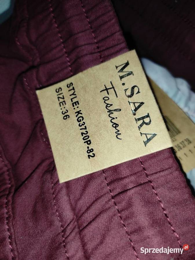 Krótkie spodenki męskie bordowe przed kolano 36 kolorowy Warszawa