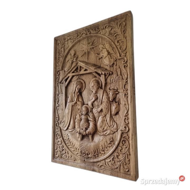 Drewniana Szopka Bożonarodzeniowa wyjątkowy Malechowo