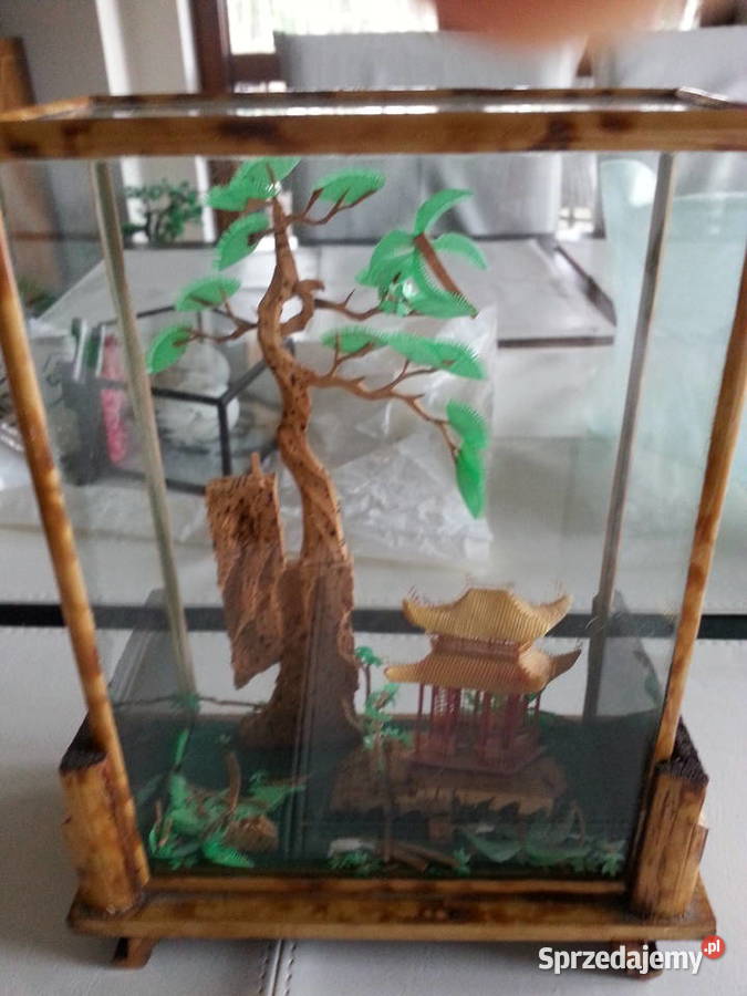 chińska gablotka diorama w szkle z korka Warszawa