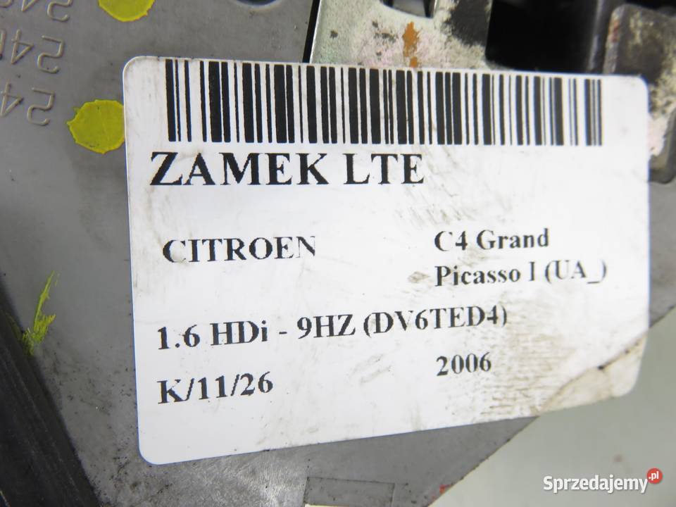 ZAMEK LEWY PRZEDNI CITROEN C4 Picasso I 24090816