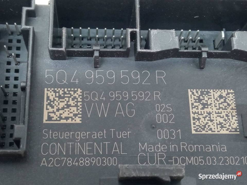 MODUŁ DRZWI 5Q4959593R 5Q4959592R Skoda Karoq I Układ elektryczny, zapłon