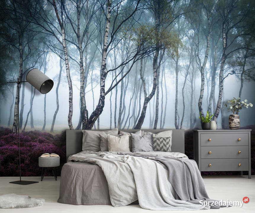 Tapeta fototapeta Las we mgle Las brzozowy Leszno sprzedam