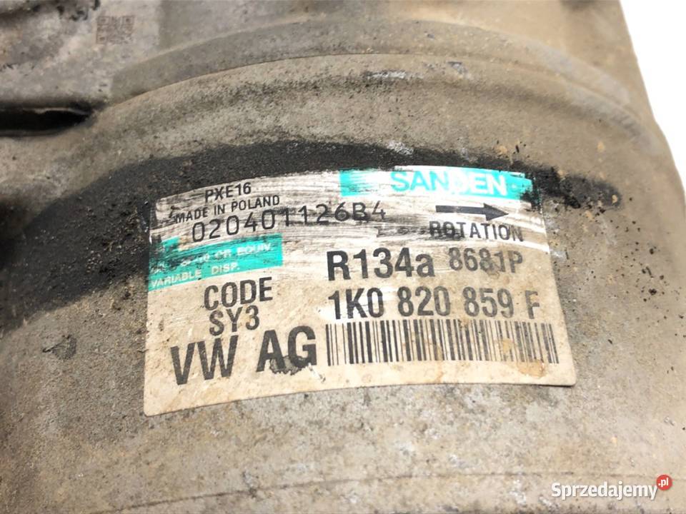 SPRĘŻARKA KLIMATYZACJI VW PASSAT B6 1K0820859F osobowe