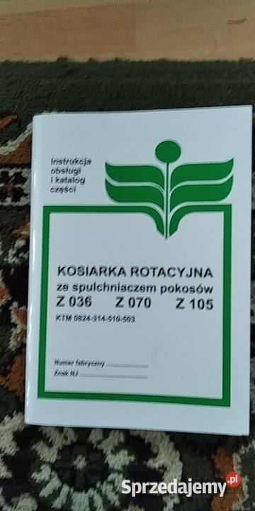 Instrukcja obsługi kosiarka rotacyjna Z036 Z070 Lublin sprzedam