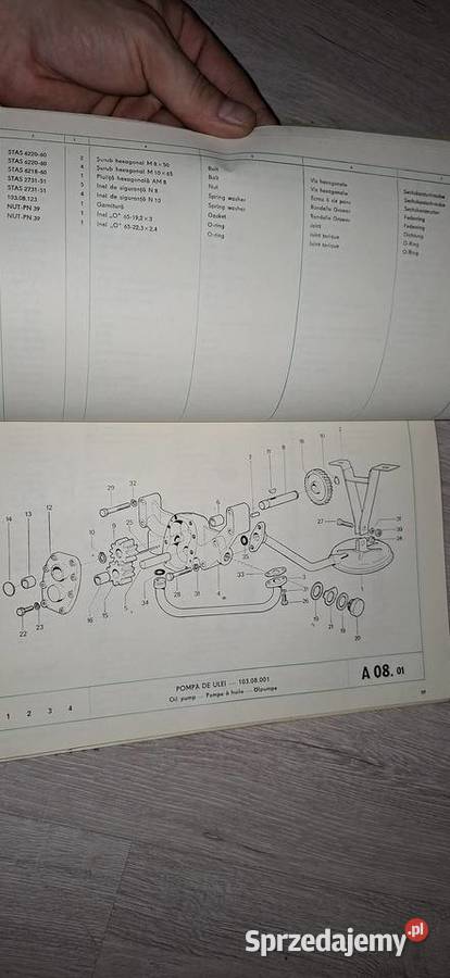 Motor Engine D103 110 D108 108A Katalog części i