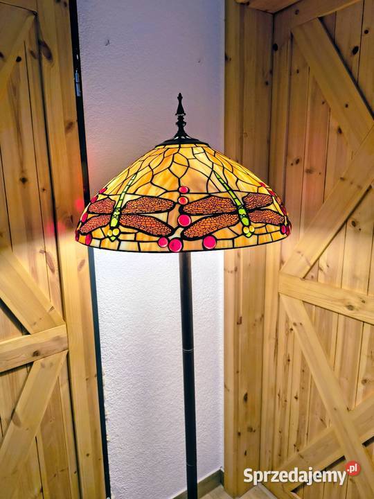 Tiffany lampa stojąca podłogowa Tiffany ważki Zaręba