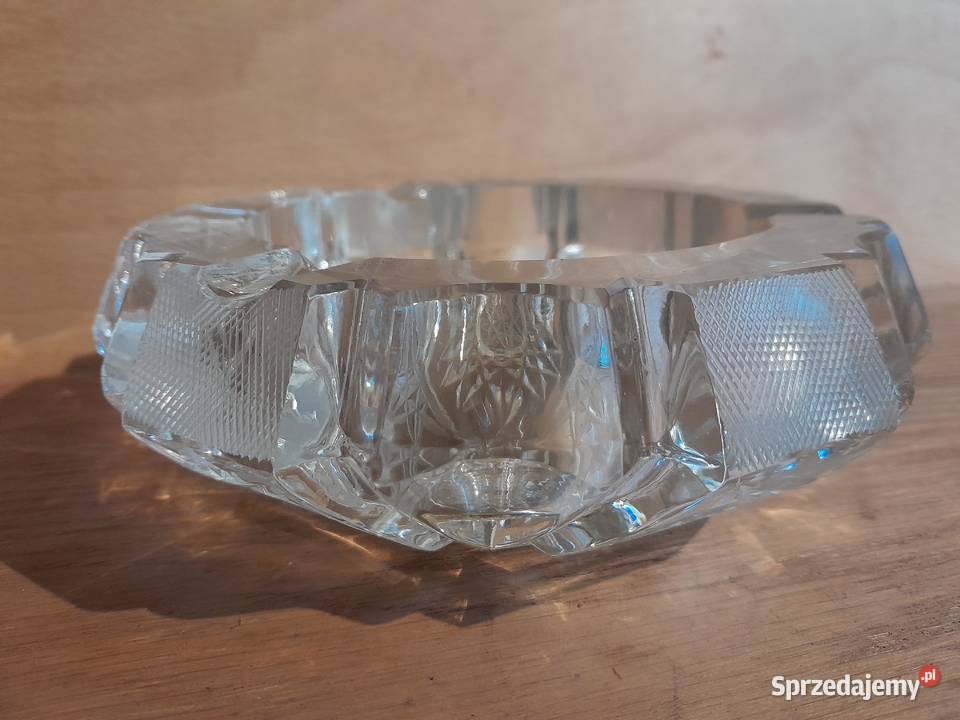 Stara kryształowa popielnica zabytek PRL retro Antyki, Sztuka, Kolekcje Dąbrowa Górnicza