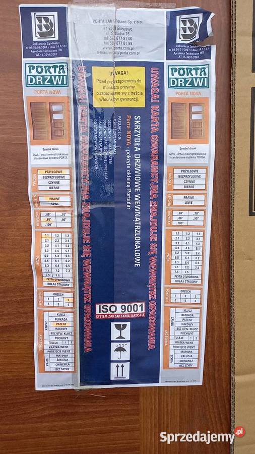 drzwi wewnątrzlokalowe Porta 80 orzech prawe Tomaszów Mazowiecki