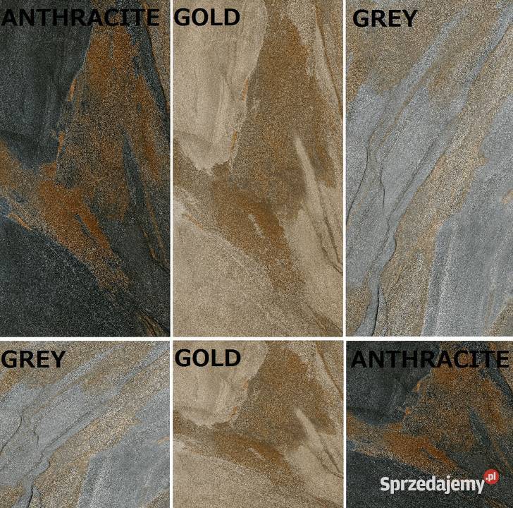 gres 60120 slate grey gold anthracite sugar Gorzów Wielkopolski