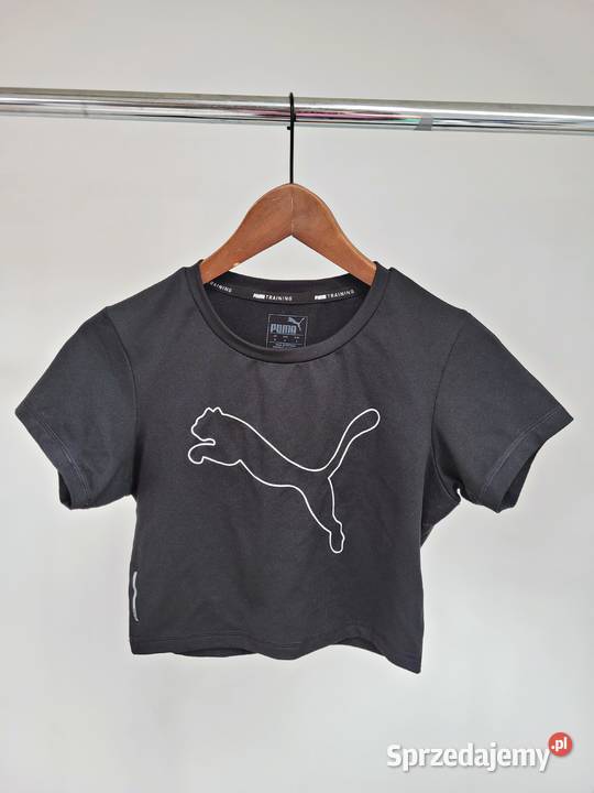 Top crop top bluzka sportowa czarna puma Odzież sportowa Liszki