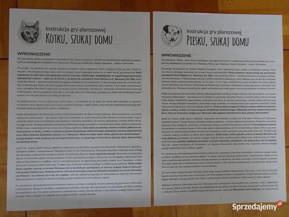 gra planszowa Piesku kotku szukajcie domu Warszawa