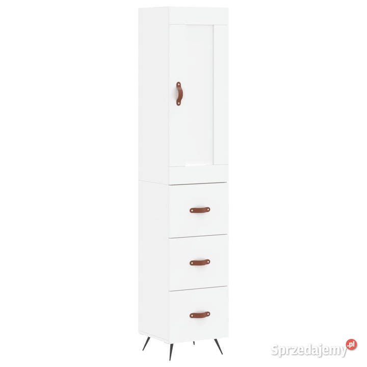 Wysoka szafka biała 345x34x180 materiał mazowieckie Warszawa sprzedam