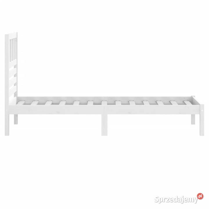 Rama łóżka bez materaca biała lite drewno 81cm mazowieckie