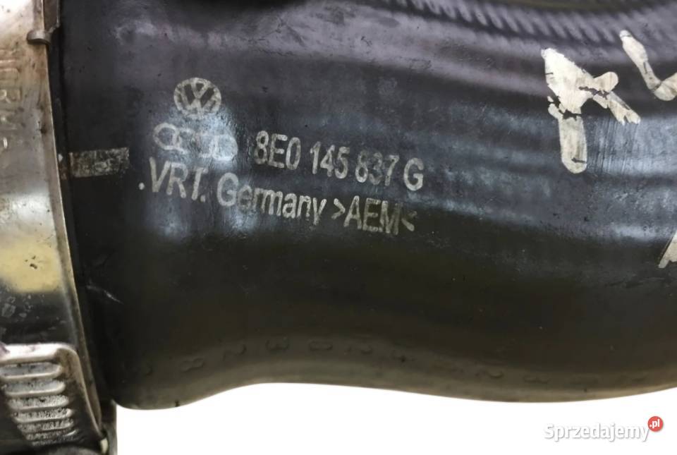 PRZEWÓD POWIETRZA INTERCOOLERA AUDI A4 B6 19 TDI osobowe Silniki i osprzęt Działoszyce