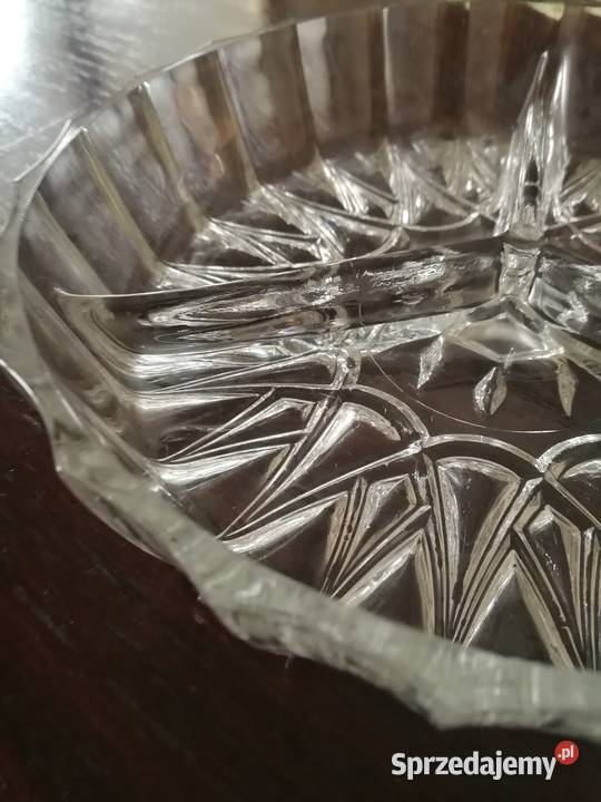 Okrągły dzielony kryształowy talerz patera na Kuźnia Raciborska sprzedam