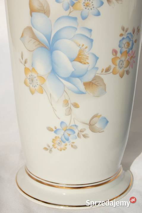 Klasyczny wazon porcelana Ćmielów błękitne Lublin