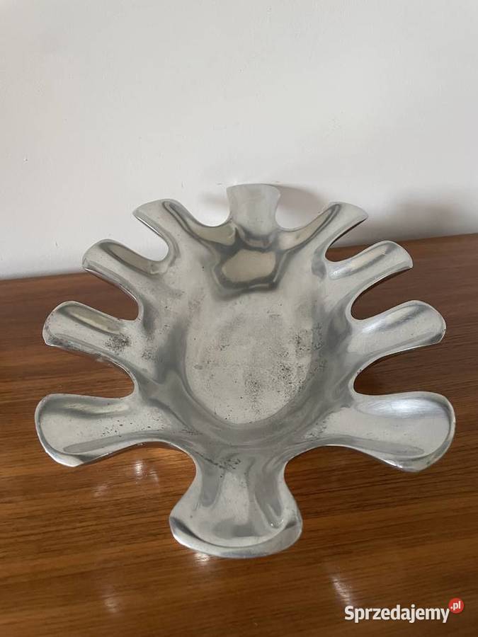 Duża Aluminiowa patera Kleks vintage Toruń