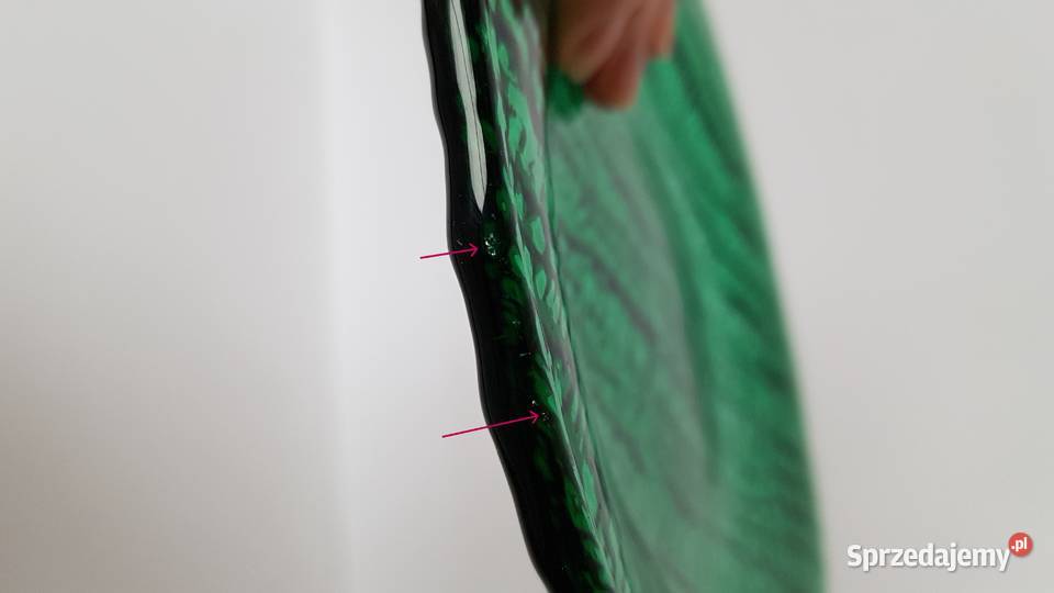 Talerzyk Igloo Ząbkowice kolorowe szkło PRL Dąbrowa Górnicza