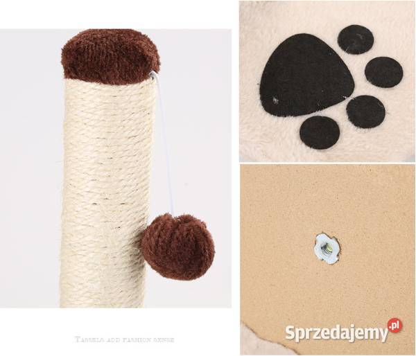 Drapak kota słupek w kształcie łapy beżowa Dla kotów mazowieckie sprzedam