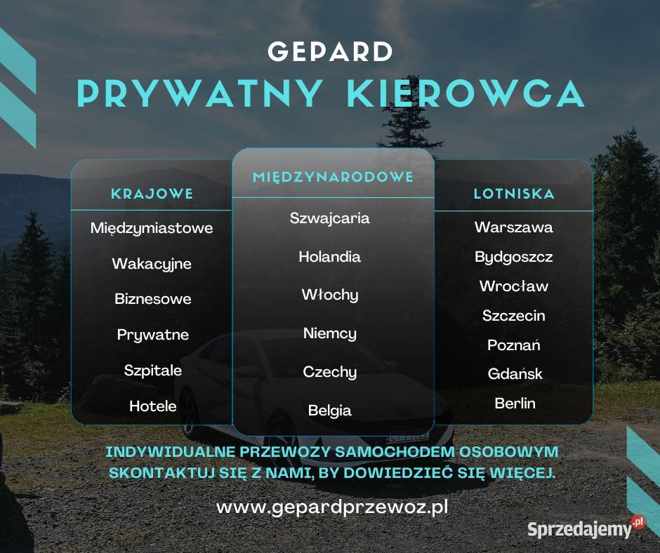Prywatne przewozy samochodem osobowym Polska Piła