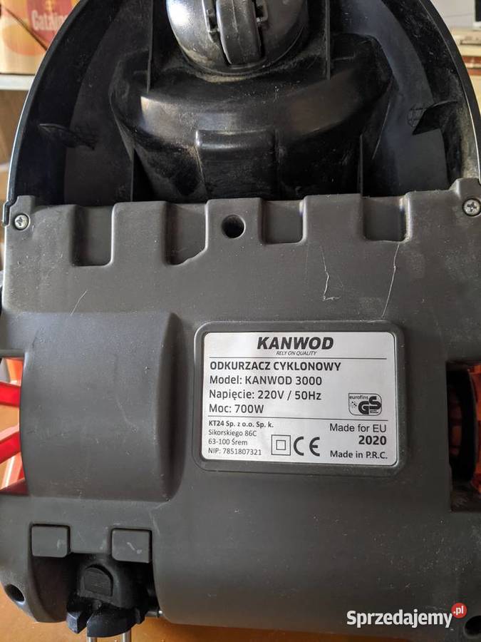 MOCNY ODKURZACZ KANWOD 3000 BEZWORKOWY CYKLONOWY Pozostałe AGD Warszawa