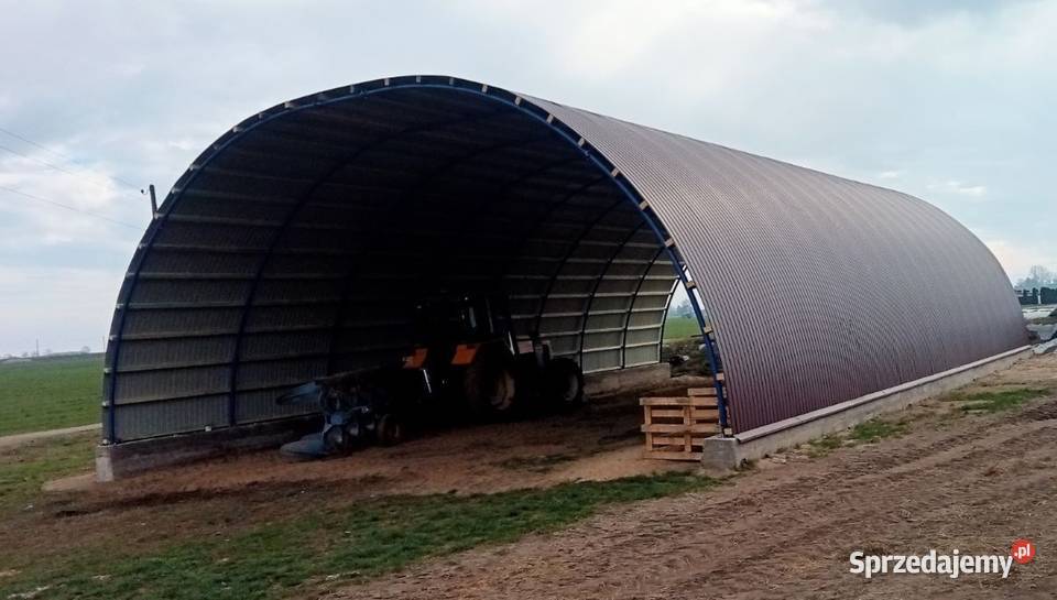 Hala łukowa 12 x 25m wzmocniona teownikiem Lisków