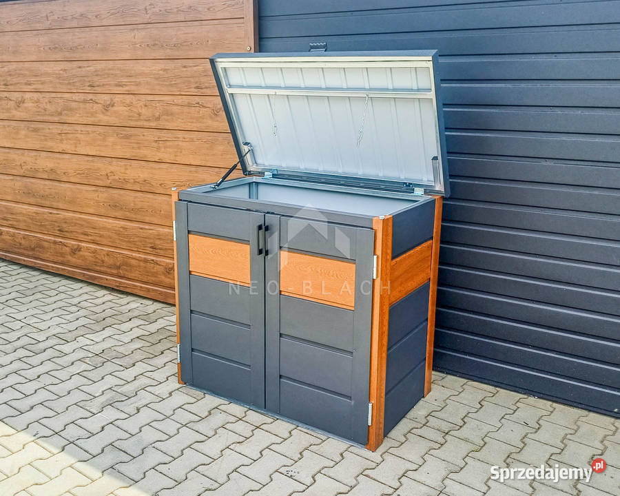 Zabudowa koszy na śmieci wiata obudowa Czersk