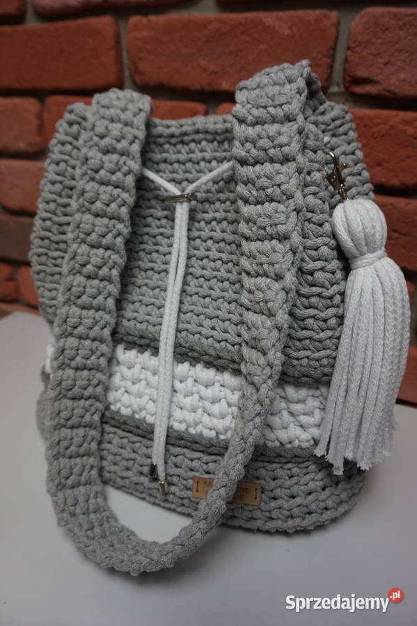 Torba torebka ze sznurka bawełn handmade Uniseks Józefów