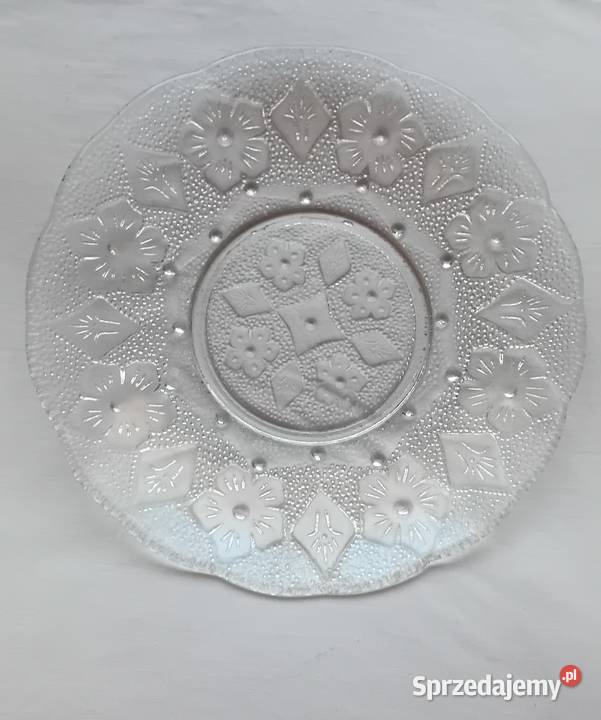 Patera wzór Bratki Lubelskie Huty Szkła PRL Porcelana i szkło