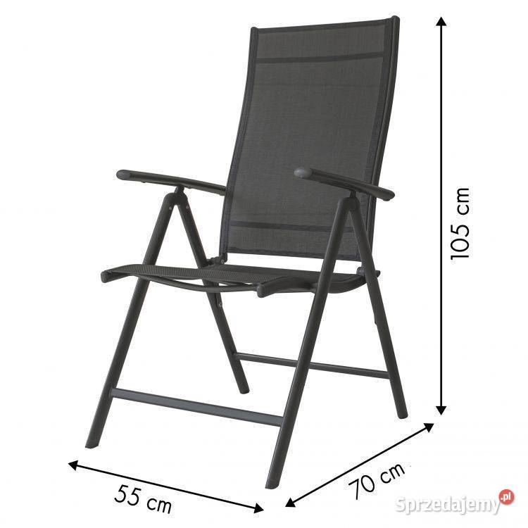Krzesło ogrodowe składane metalowe regulacja Meble ogrodowe podlaskie Bielsk Podlaski