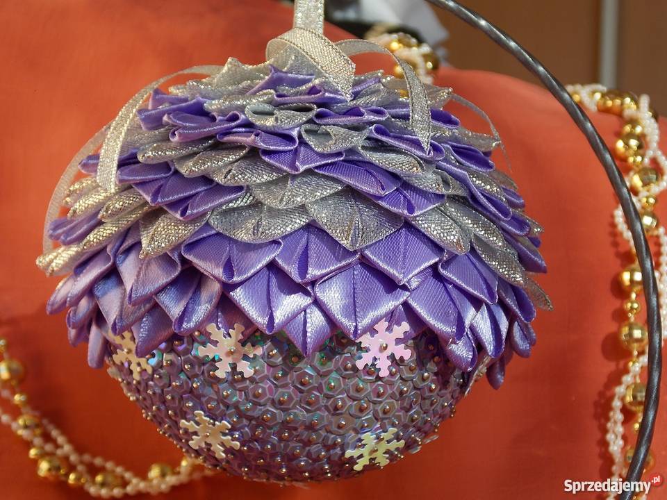 Bombki karczoch ze wstążki Nowy Sącz