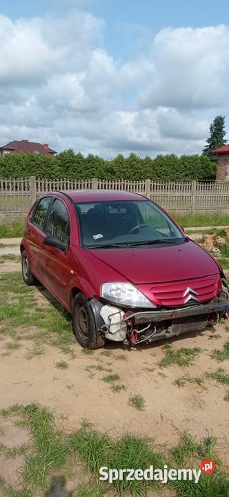 Citroen C3 14 benzyna z 2007 r Uszkodzony C3 Łojki