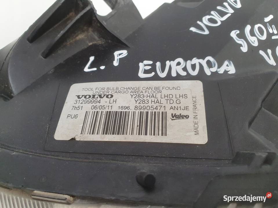 LAMPA LEWA Volvo S60 II V60 1013r PRZEDNIA lewy Lampy przednie Motoryzacja Rudka