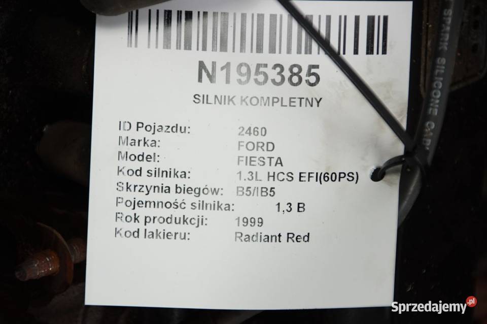 SILNIK KOMPLETNY FORD FIESTA J4J XK76076 kujawsko-pomorskie Lipno