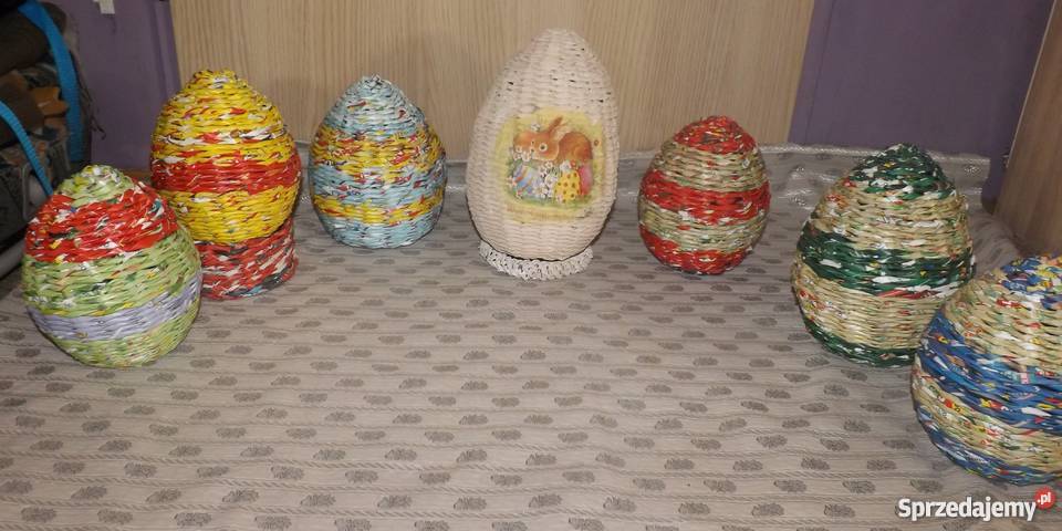 Jajko duże wiklina papierowa Lublin
