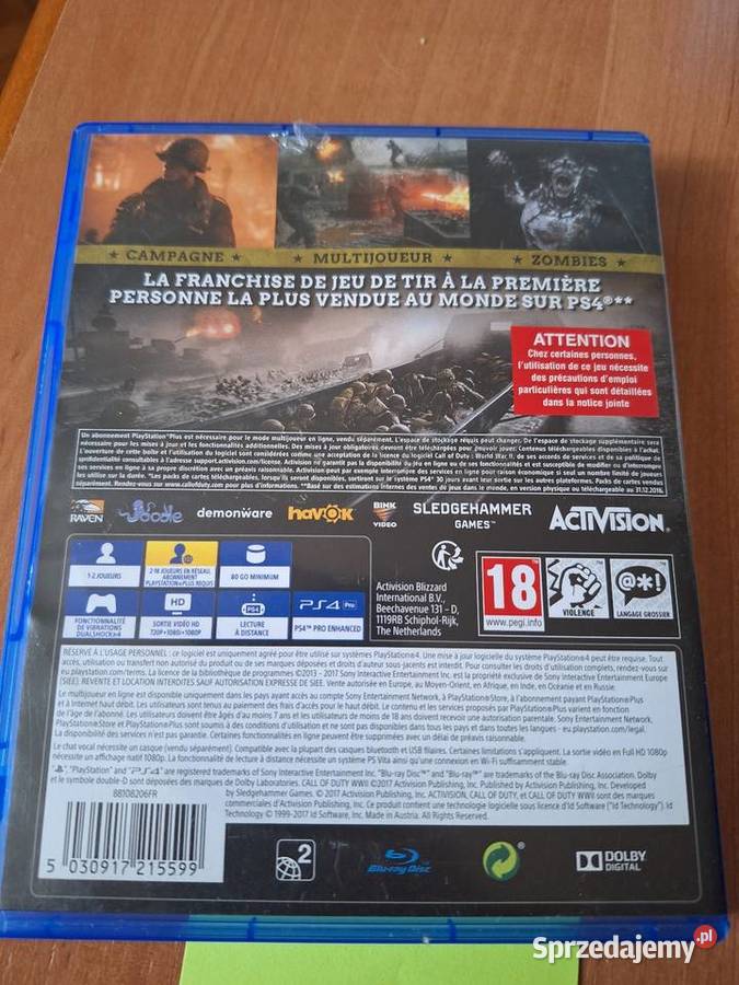 Call of Duty ww 2 PlayStation 4 sprzedam