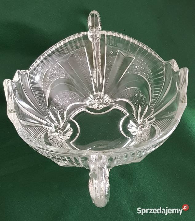 Żardiniera Huta Hortensja szkło bezbarwne inny kolor łódzkie